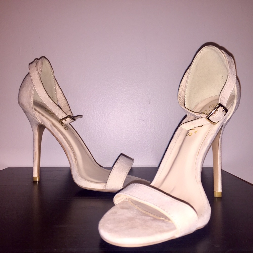 LuLu’s Open Toe Heels | Blush